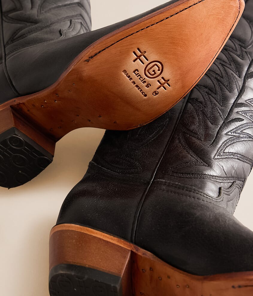 Embroidered Leather Western Boot