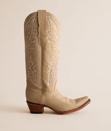 Embroidered Leather Western Boot