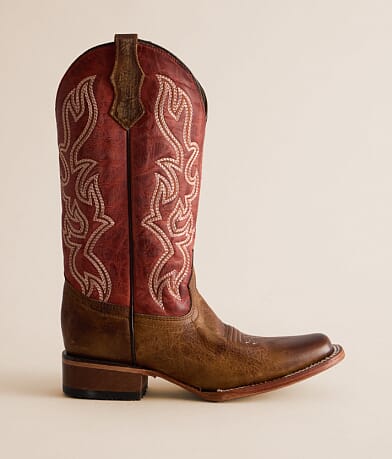 Embroidered Leather Western Boot