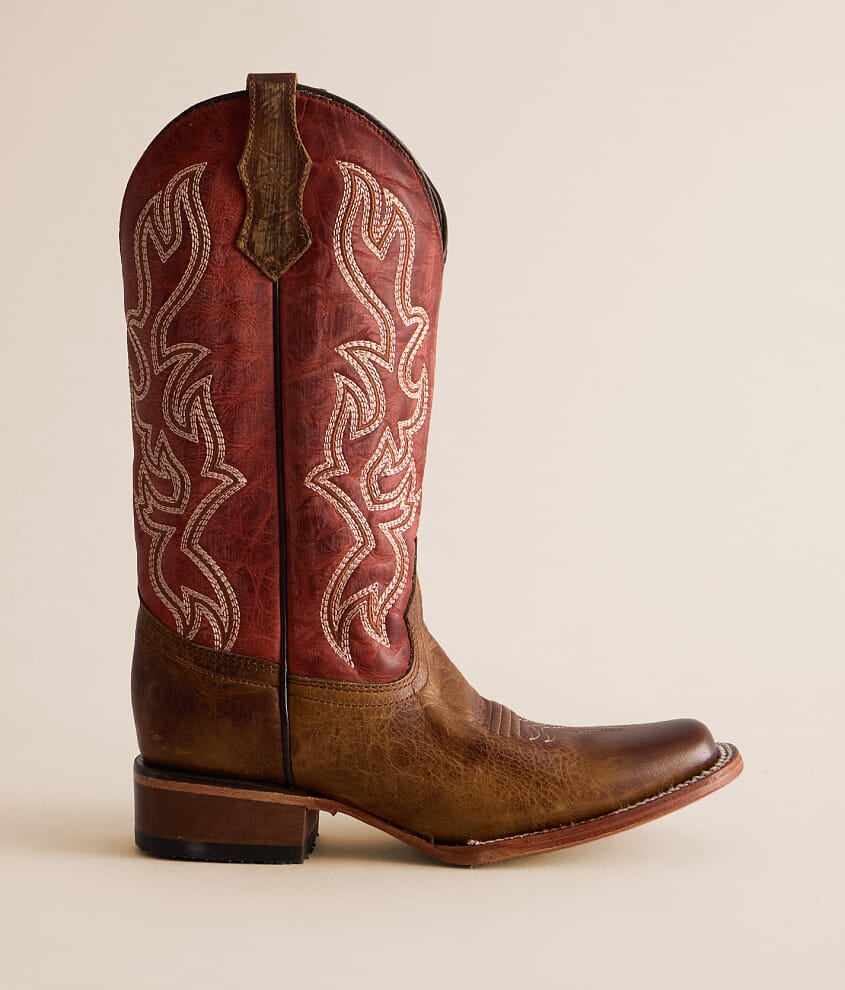 Embroidered Leather Western Boot