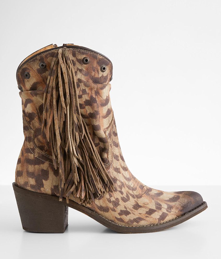 Corral Camo Fringe Leather Boot front view