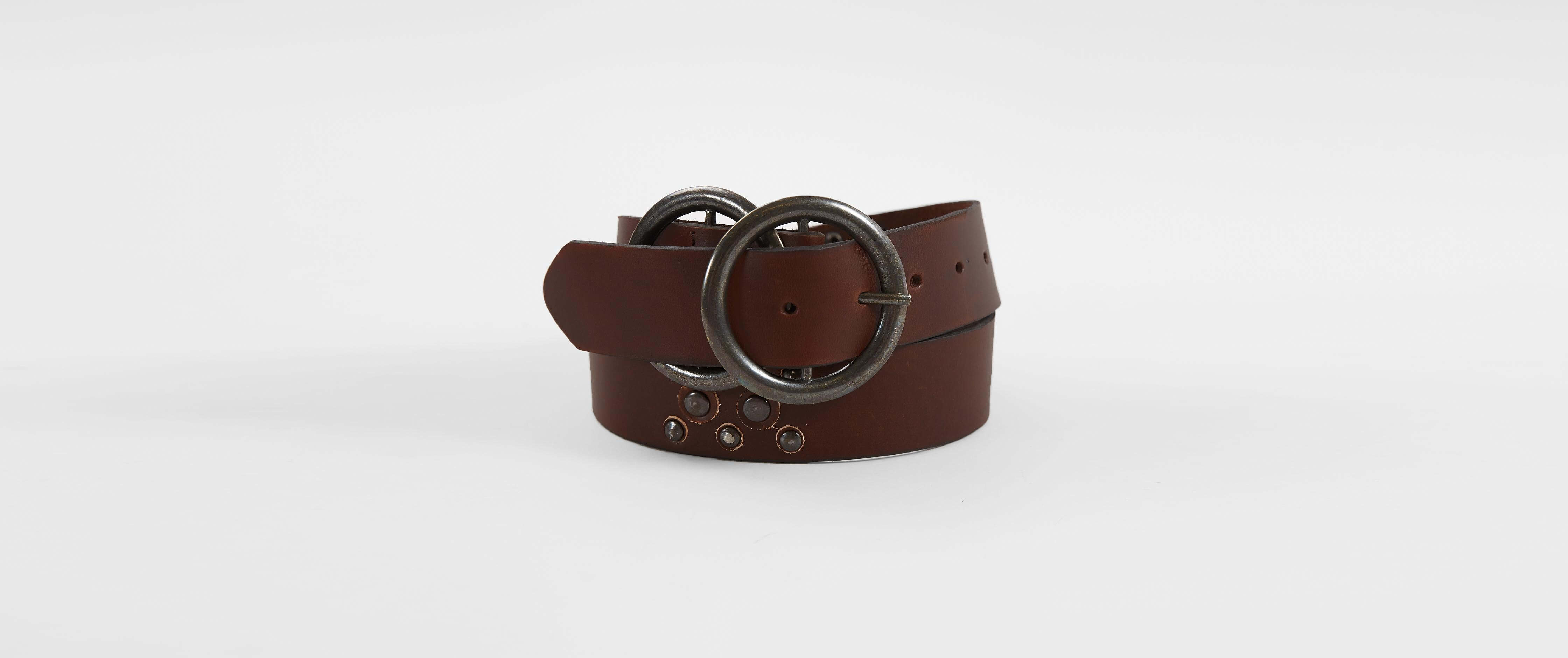 double circle buckle belt