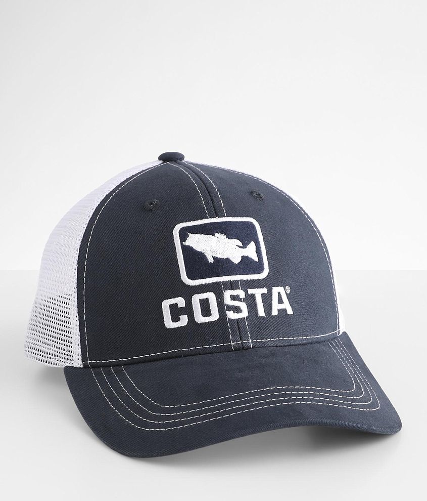 Costa Del Mar Tuna Trucker Hat, Black + Black, One Size 