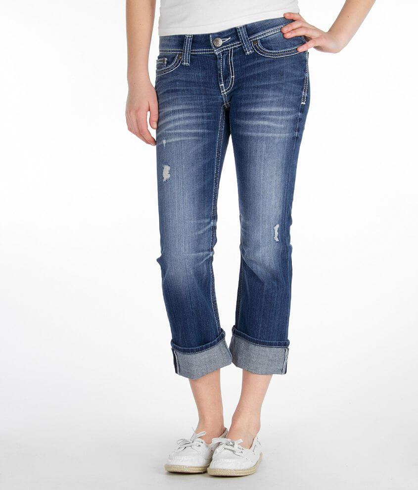 BKE Sabrina Cuffed Cropped Jean front view