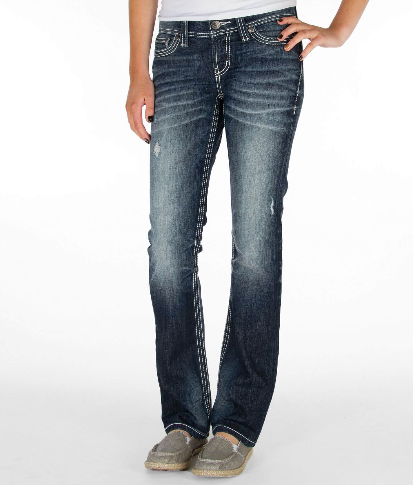 【BAON】Skony Denim Straight Pants Mid-Rise Slouchy-Straight Jean | Banana Republic