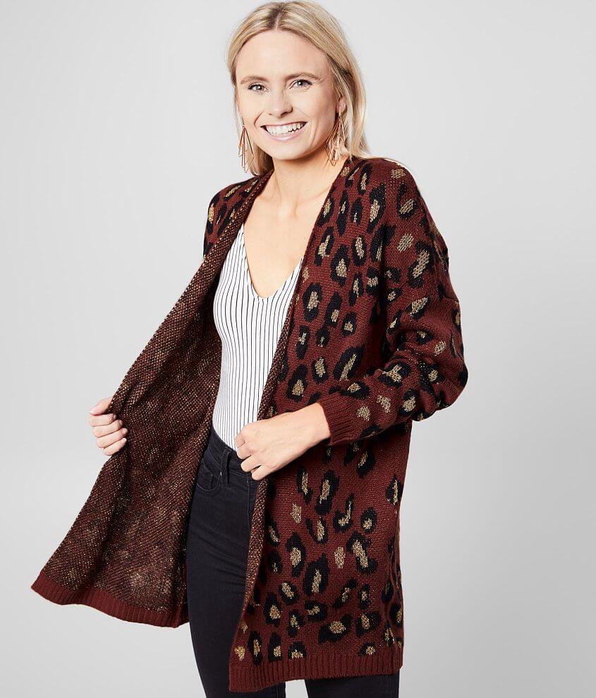 Womens on sale cheetah cardigan