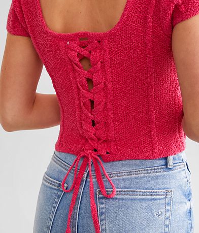 Willow &amp; Root Back Lace-Up Corset Sweater MISC_DETAIL_1