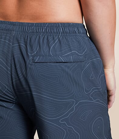 Cove Topo Camo Stretch Swim Trunks back pocket view