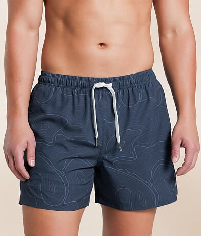 Cove Topo Camo Stretch Swim Trunks front view