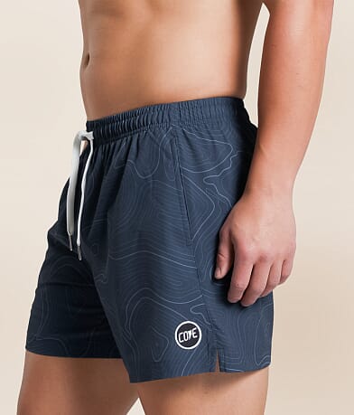 Cove Topo Camo Stretch Swim Trunks full right side view