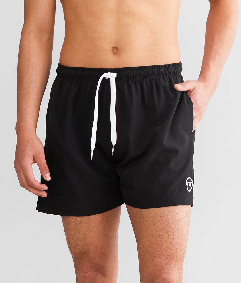 COVE Solid Hybrid Stretch Swim Trunks - Men's Swimwear in Black | Buckle