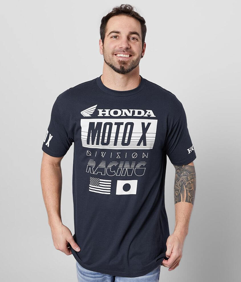 Honda Moto X T Shirt Men s T Shirts in Navy Buckle