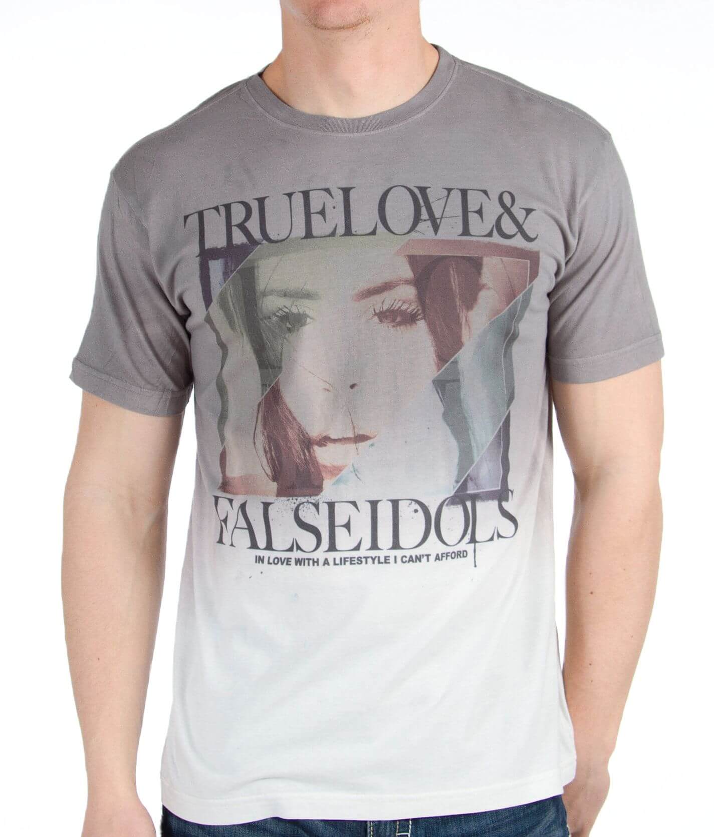True Love & False Idols Cosmetic T-Shirt - Clothing in Charcoal 