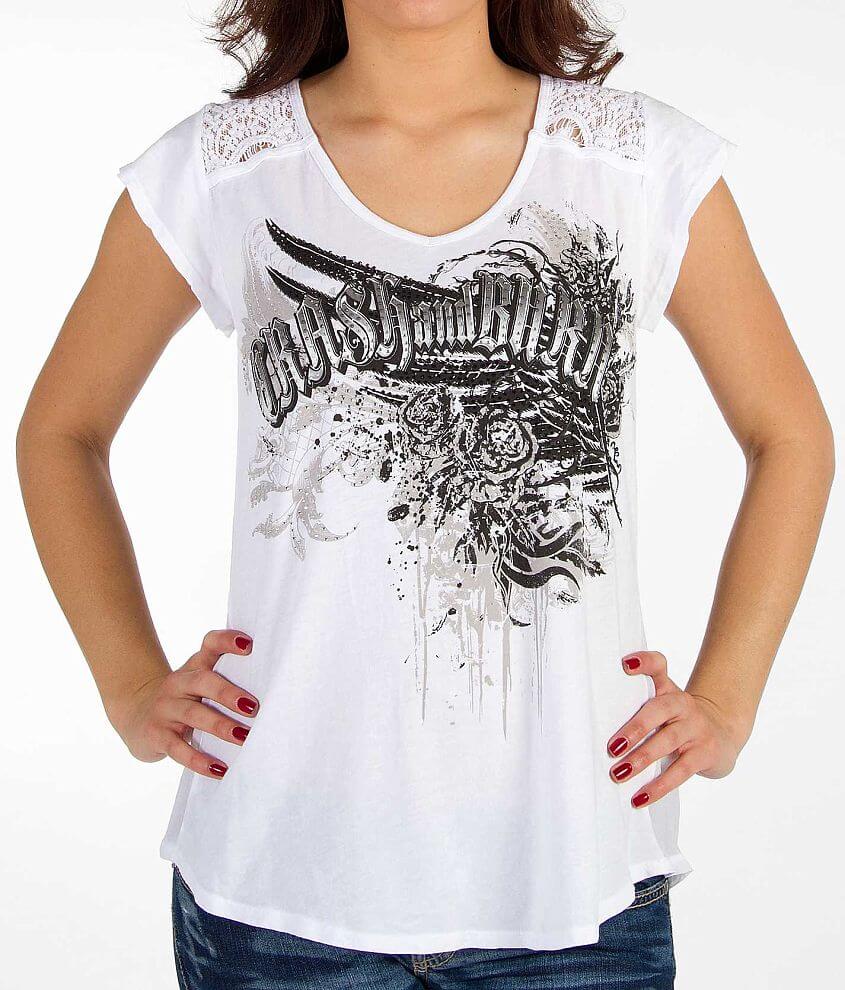 Crash & Burn Wings Rose Vines Top front view