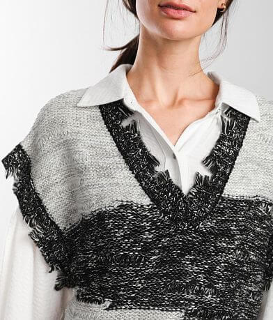 Gilded Intent Metallic Color Block Sweater Vest MISC_DETAIL_2