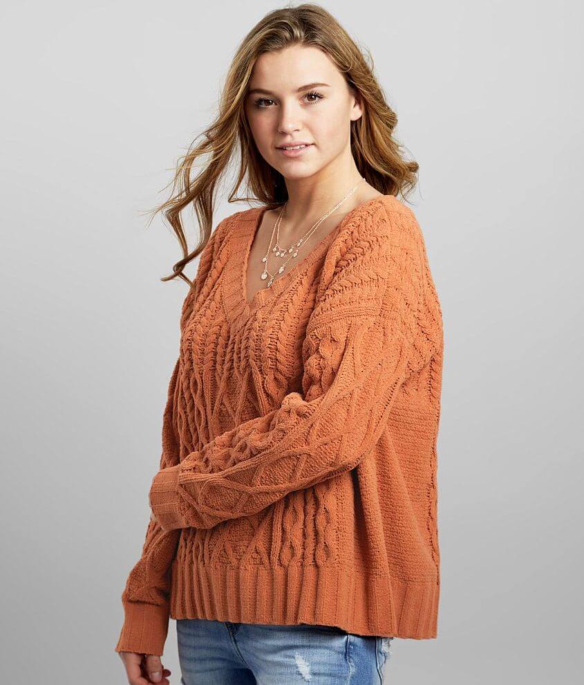 Daytrip Chenille Cable Stitch Sweater front view