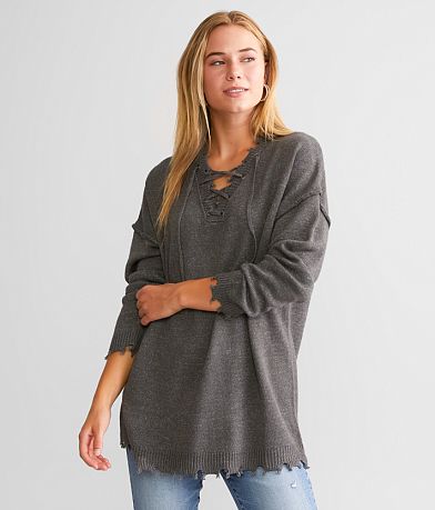 Willow & Root Eyelash Duster Cardigan Sweater - Women's Sweaters in Moss  Grey