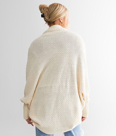 Daytrip Slouchy Cocoon Cardigan Sweater back view