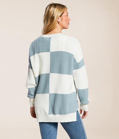 BKE Color Block Sweater BACK