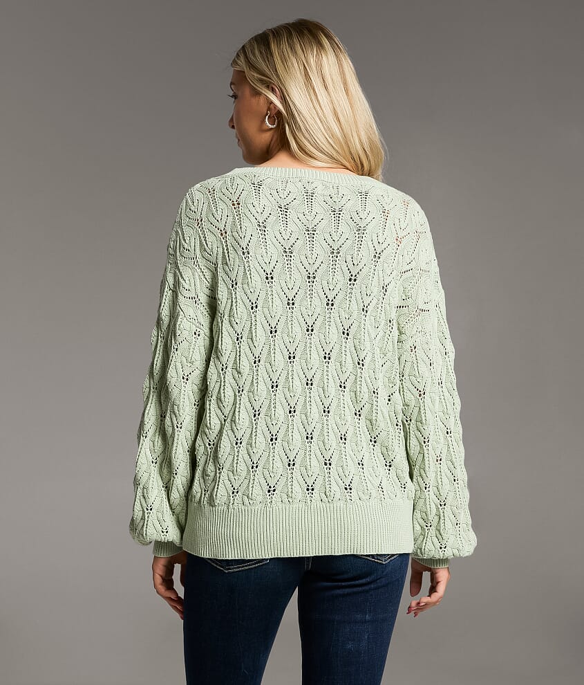 Pointelle Boatneck Sweater - thumbnail 3