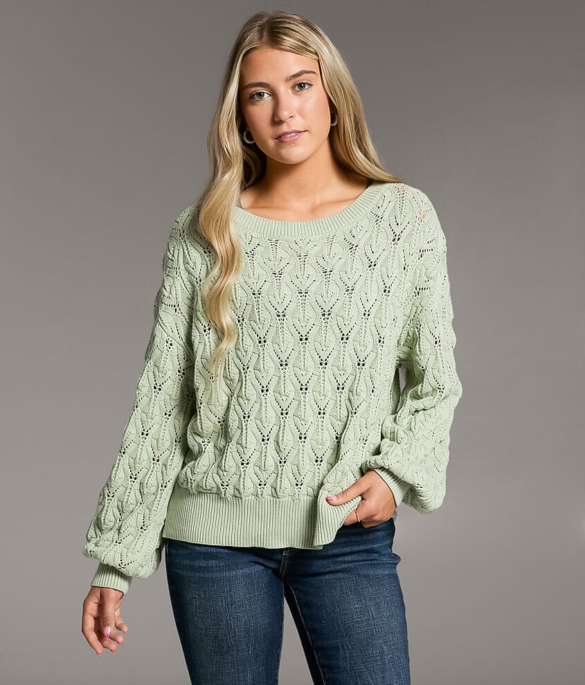 Pointelle Boatneck Sweater - thumbnail 2