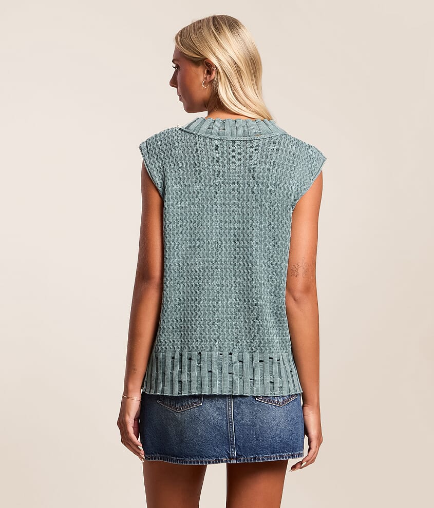 Mixed Weave Sweater Vest - thumbnail 3