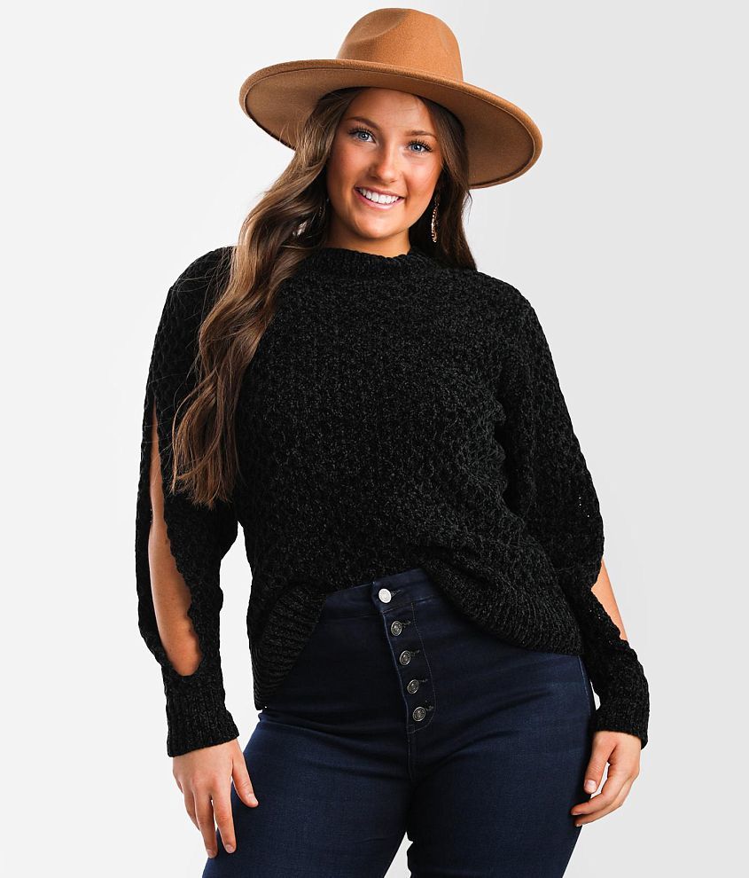 Daytrip Chenille Cable Knit Sweater front view