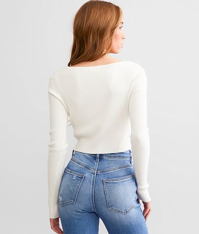 Willow &amp; Root Front Tie Sweater BACK