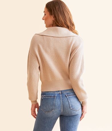 Daytrip Zip Up Cardigan Sweater back view