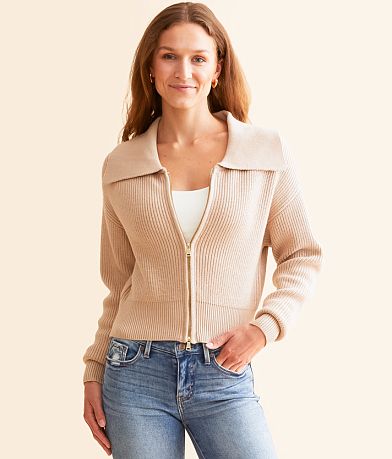 Daytrip Zip Up Cardigan Sweater full right side view
