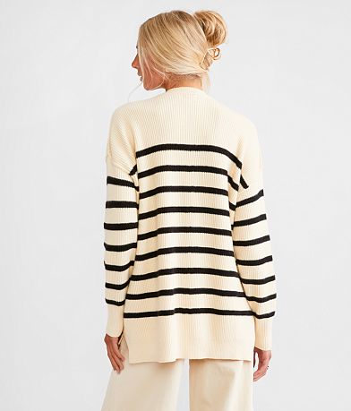 BKE Striped Knit Oversized Sweater back view