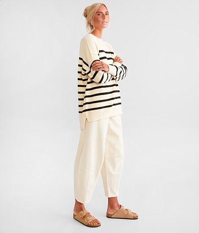 BKE Striped Knit Oversized Sweater misc detail 3 view