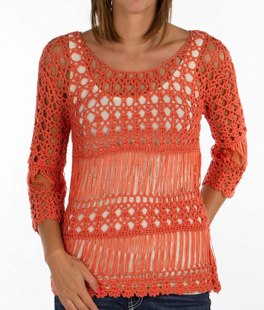 Daytrip Open Weave Sweater - Women's Sweaters in Ember Glow | Buckle