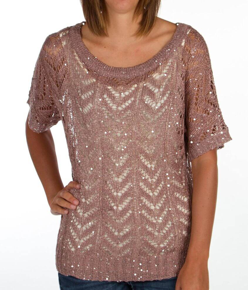 Daytrip Sequin Sweater - Women's Sweaters in Mauve | Buckle