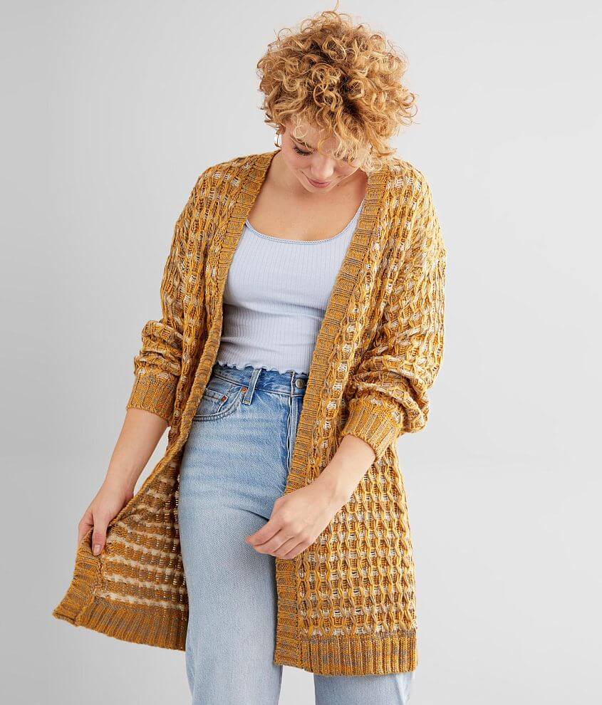 Willow & Root Waffle Stitch Cardigan Sweater - Women's Sweaters in