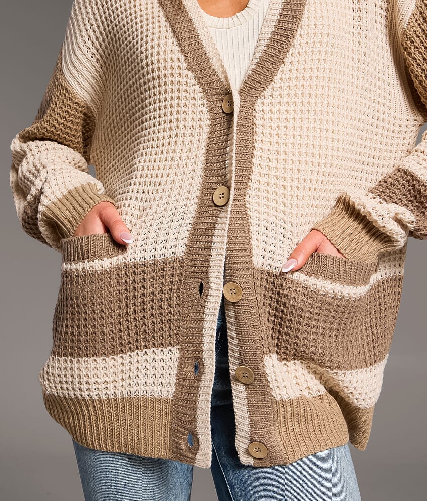 Striped Cardigan Sweater