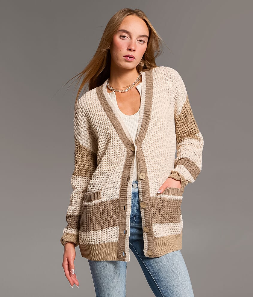 Striped Cardigan Sweater