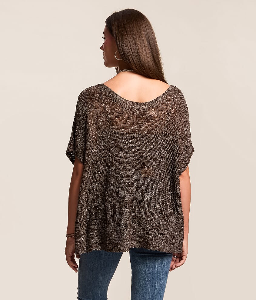 Tinsel Off The Shoulder Sweater - One Size