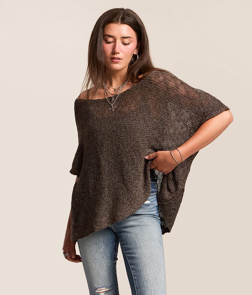 Tinsel Off The Shoulder Sweater - One Size - thumbnail 2