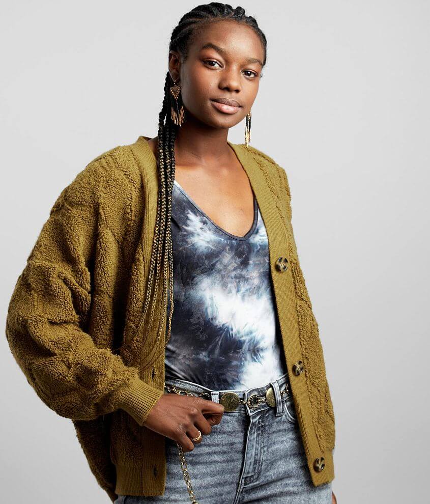Gilded Intent Quilted Cardigan Sweater