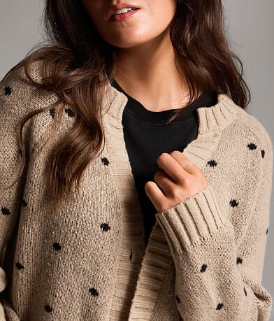 Polka Dot Cardigan Sweater thumbnail 4