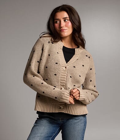 Polka Dot Cardigan Sweater thumbnail 2