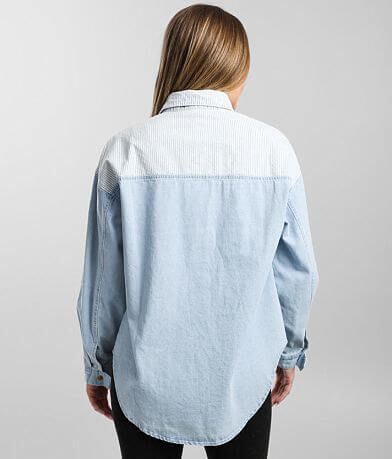 Gilded Intent Pieced Chambray Shirt BACK