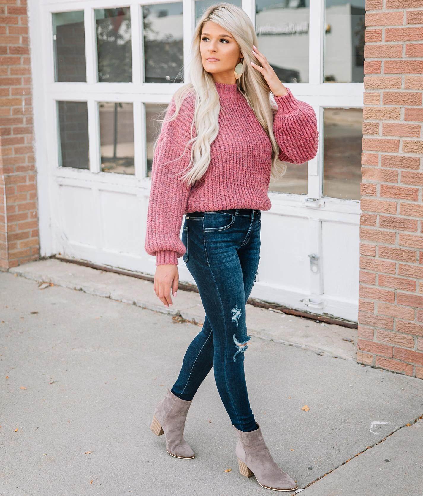 dusty rose sweater