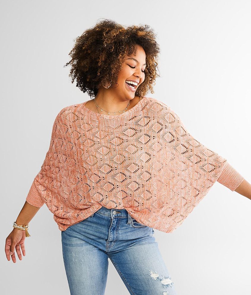 BKE Dolman Marled Sweater front view