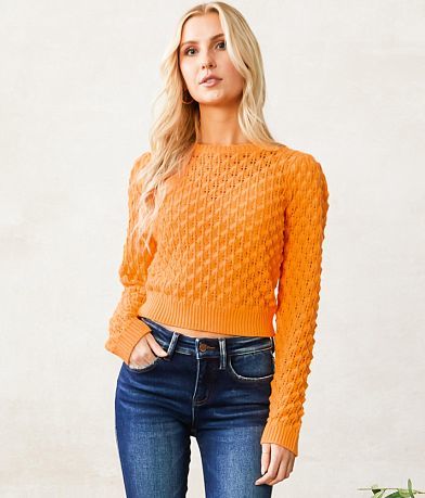 Willow & Root Pointelle Knit Sweater front view