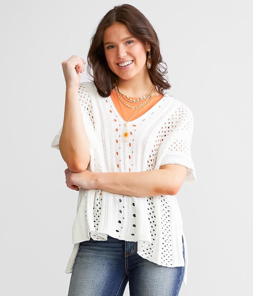 White 2024 dolman sweater