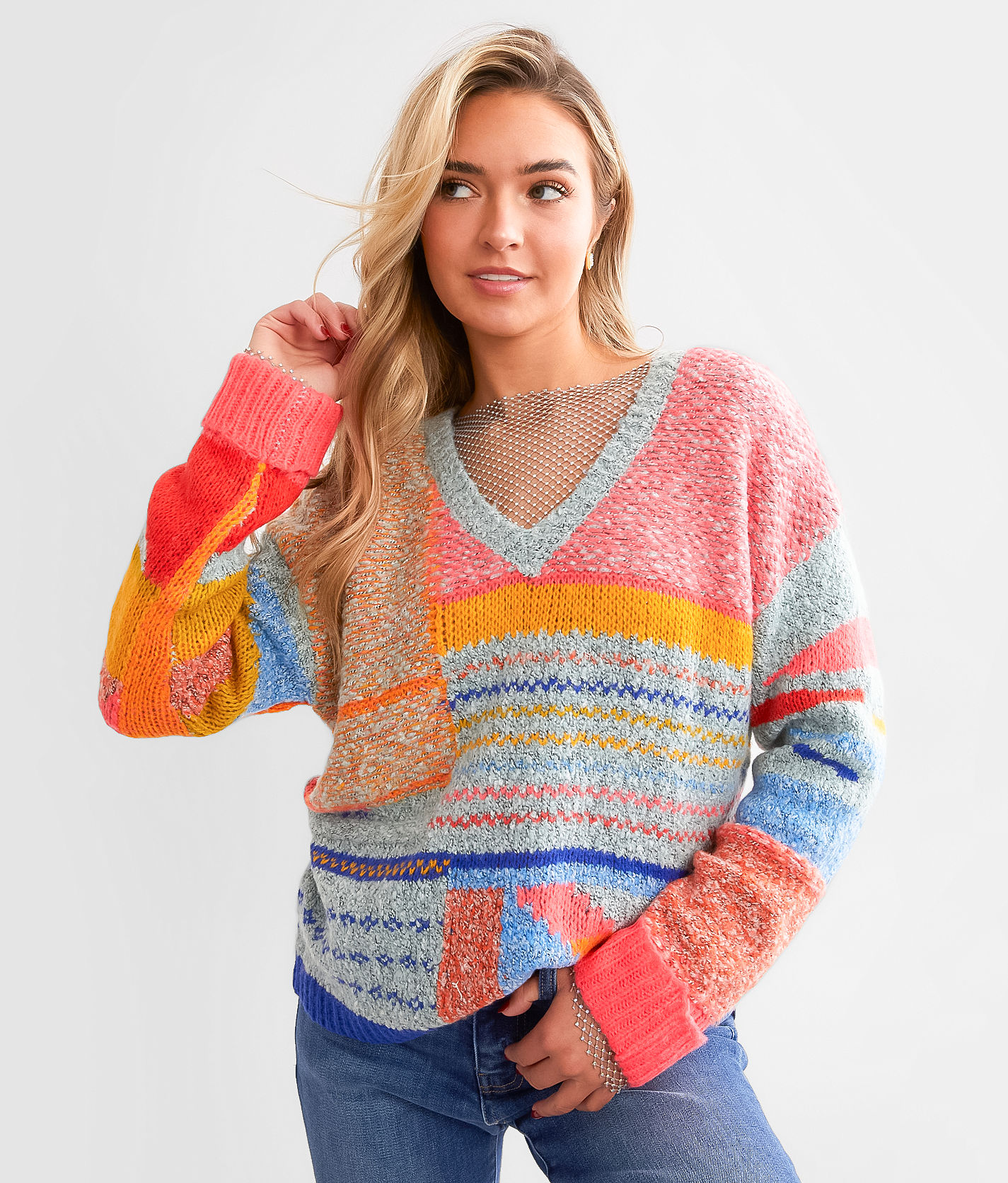 Multicolored Yarn Sweater – Folklorious