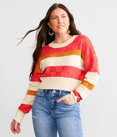 Willow & Root Striped Sweater front view