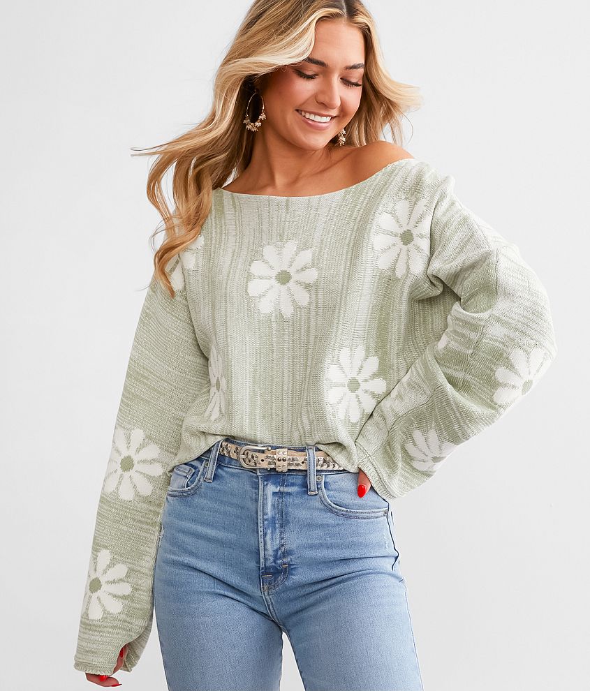 Willow & Root Daisy Cropped Sweater - Women's Sweaters in Sage | Buckle